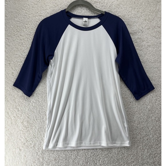 Alo Sport Other - Alo Sport Youth Baseball Tee Raglan Large Blue White